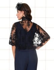 Bolero Spitze Fiona in schwarz von hinten